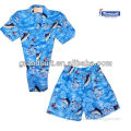 Top quality quick dry beach set ,holiday clothing men polyester clothing, custom printing men shorts for beach